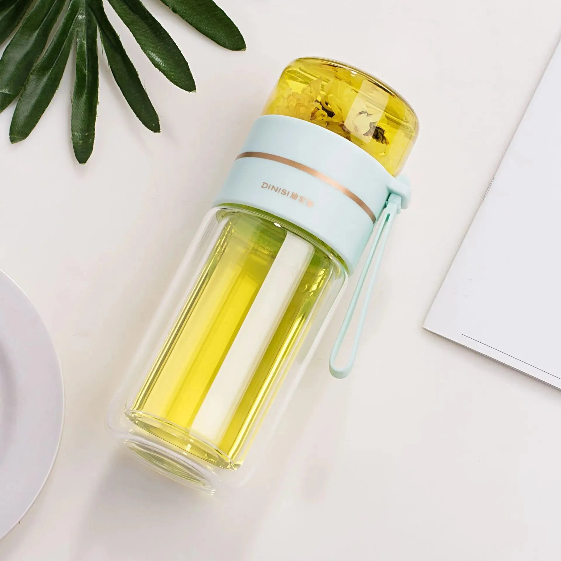 Glass Water Bottle - Bellarte Enchanté Glass Water Bottle